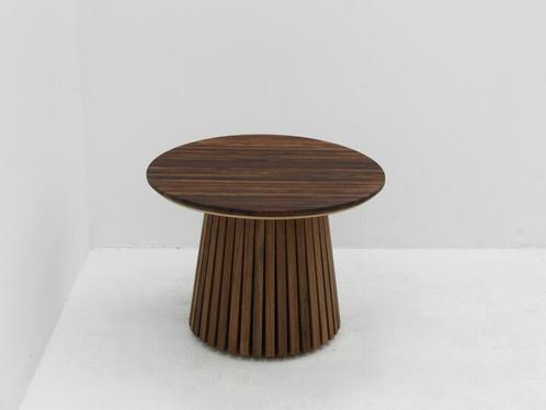 Bijzettafel - ø60cm - gemaakt van gerecycled fraké, Huis en Inrichting, Tafels | Bijzettafels, Ophalen of Verzenden