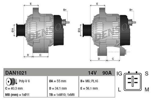 Dynamo / Alternator TOYOTA COROLLA (1.4 VVT-i,1.6 VVT-i,1..., Auto-onderdelen, Motor en Toebehoren, Nieuw, Ophalen of Verzenden