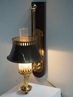 Wandlamp - Glas, Hout, Messing - muurlamp trein