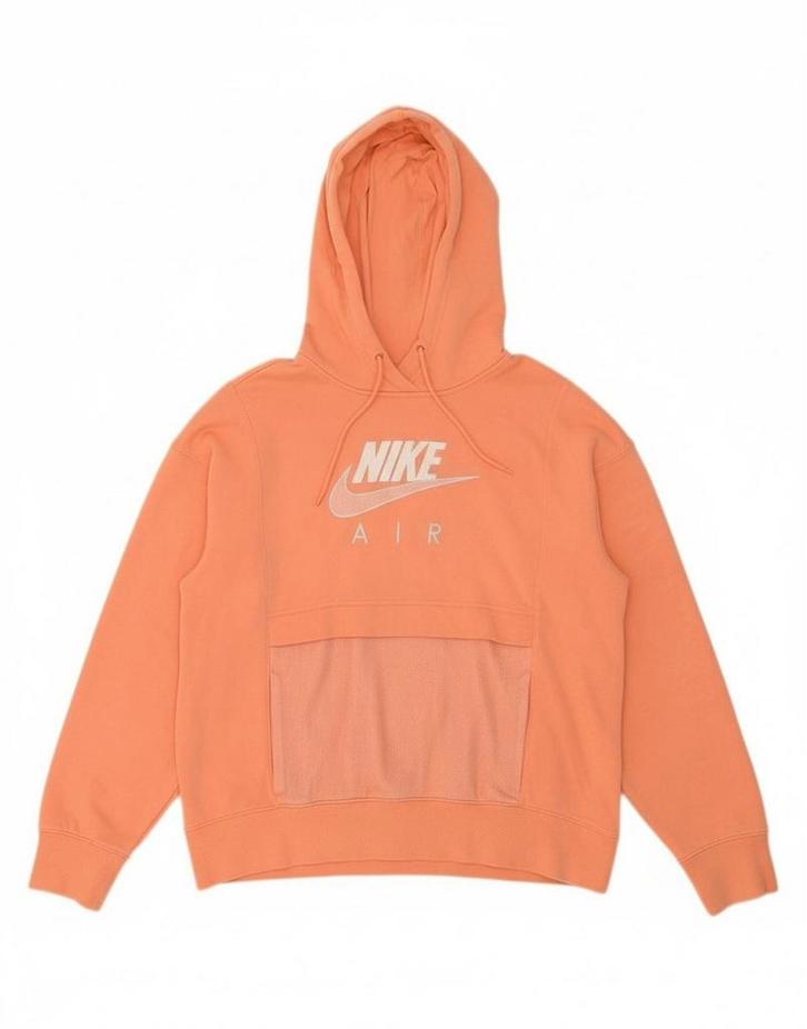 NIKE Womens Loose Fit Graphic Hoodie Jumper UK 18 XL Orange, Kleding | Dames, Truien en Vesten, Verzenden