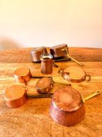 Steelpan (8) - Koper, Messing, IJzer - Lot 8 koperen pannen