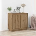 vidaXL Dressoir Artisan Eiken 80 x 40 x 75 cm Bewerkt hout, Verzenden, Nieuw, Overige houtsoorten, Minder dan 50 cm