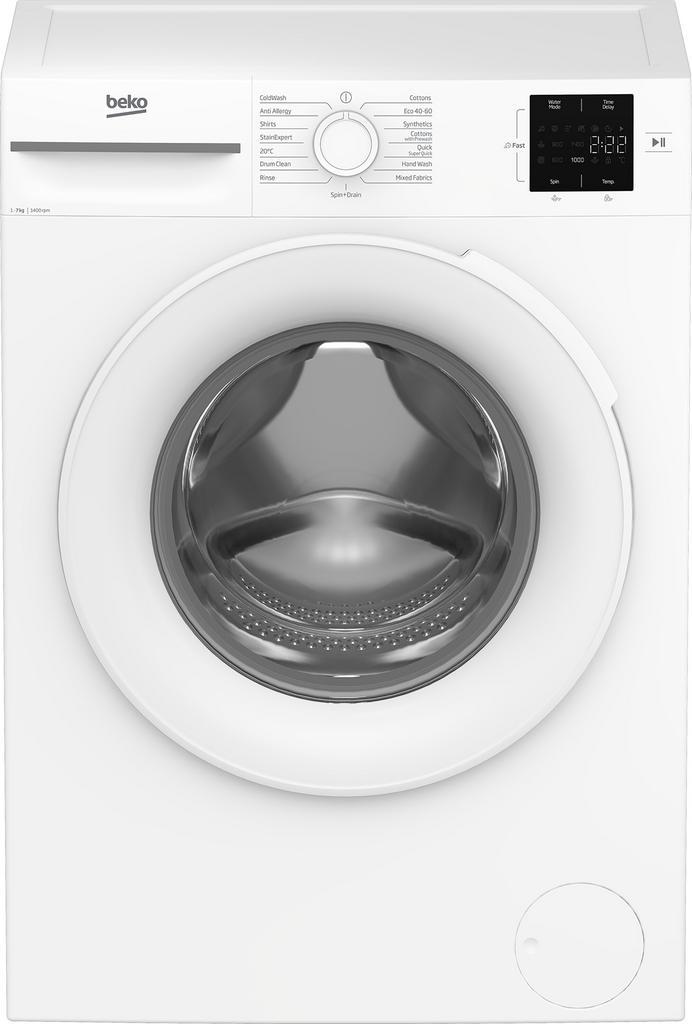 Beko BM1WU3741W - Wasmachine - 7 kg - 1400 tpm -, Witgoed en Apparatuur, Wasmachines, Nieuw, Voorlader, 85 tot 90 cm, Ophalen of Verzenden