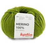 Katia Merino 100% - 88 grasgroen - Wol Garen, Hobby en Vrije tijd, Breien en Haken, Ophalen of Verzenden, Nieuw