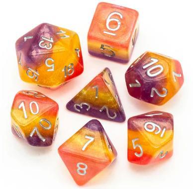 RPG Dice Set - Wyldfire | Foam Brain Games - Spelonderdelen, Hobby en Vrije tijd, Gezelschapsspellen | Bordspellen, Nieuw, Verzenden