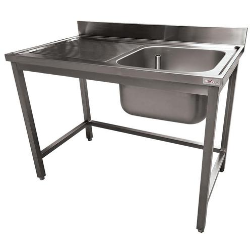 Spoeltafel | RVS | 1 Spoelbak Rechts | Afdruipvlak | Achter, Zakelijke goederen, Horeca | Keukenapparatuur, Nieuw in verpakking