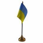 Oekraine versiering tafelvlag 10 x 15 cm - Oekraine versie.., Verzenden, Nieuw