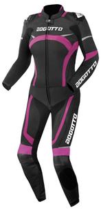 Bogotto Misano Ladies Black Fuchsia 2PC Leather Motorcycle, Motoren, Dames, Nieuw met kaartje, Bogotto, Combipak