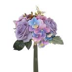 Budget boeket handgebonden zijde 28cm roos, hortensia,, Hobby en Vrije tijd, Ophalen of Verzenden, Nieuw