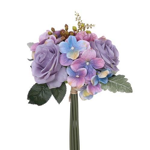 Budget boeket handgebonden zijde 28cm roos, hortensia,, Hobby en Vrije tijd, Knutselen, Nieuw, Ophalen of Verzenden