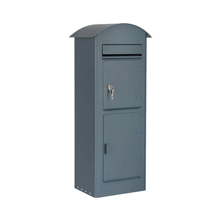 SafePost 80PZ brievenbus met pakketvak staal en, Tuin en Terras, Brievenbussen, Nieuw, Verzenden