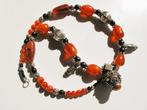 Hars, Zilver, Carneool - Ketting met hanger - Jemen, Antiek en Kunst