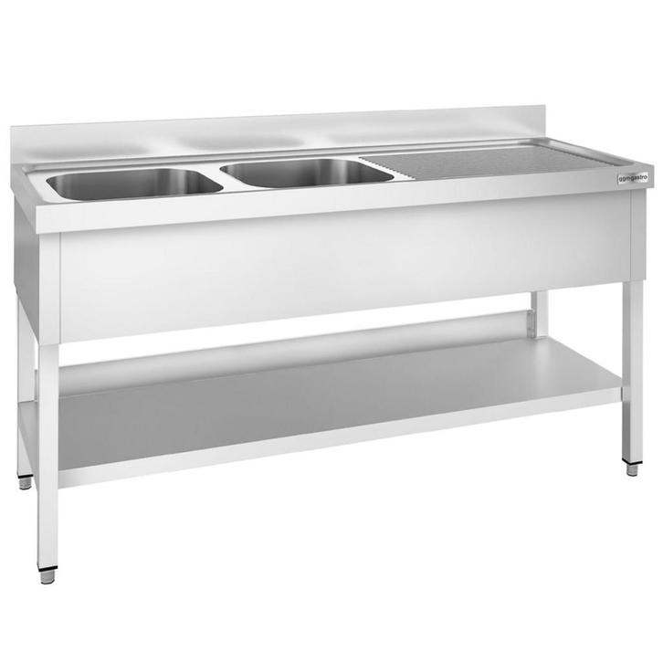 GGM Gastro | Spoeltafel PREMIUM - 2000x600mm - met onderbouw, Zakelijke goederen, Horeca | Keukenapparatuur, Nieuw in verpakking