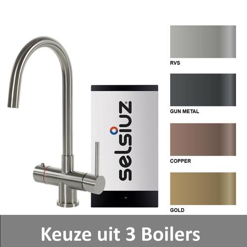Kokendwaterkraan Selsiuz Steel Rond RVS Inclusief Single, Doe-het-zelf en Verbouw, Sanitair, Kraan, Nieuw, Ophalen of Verzenden
