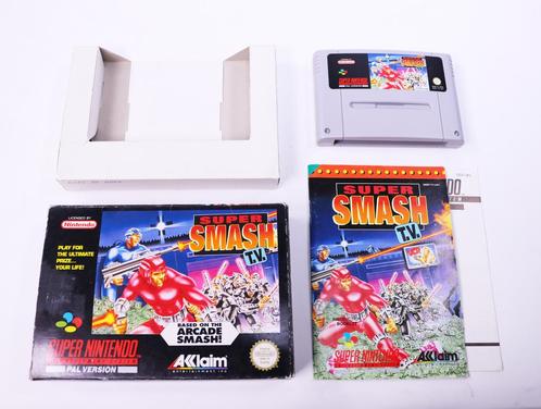 SNES - Super Smash TV - Boxed CIB, Spelcomputers en Games, Games | Nintendo Super NES, Ophalen of Verzenden