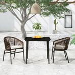 vidaXL 3-delige Tuinset bruin, Tuin en Terras, Tuinsets en Loungesets, 2 zitplaatsen, Kunststof, Verzenden, Nieuw