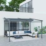 TRUUSK Terrasoverkapping Pergola 4x3m - Aluminium - Wandmont, Tuin en Terras, Verzenden, Nieuw