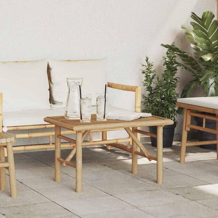 vidaXL Salontafel Bruin 70 x 40 x 36 cm Bamboe, Huis en Inrichting, Tafels | Salontafels, Rechthoekig, Nieuw, Overige houtsoorten