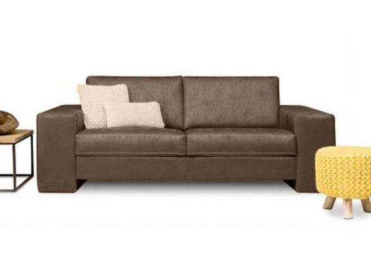 Bankstel Maassluis - rechte banken - Taupe, Huis en Inrichting, Banken | Bankstellen, Nieuw, Stof