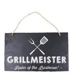 Leisteen Bordje Grillmeister 25cm, Hobby en Vrije tijd, Nieuw, Verzenden