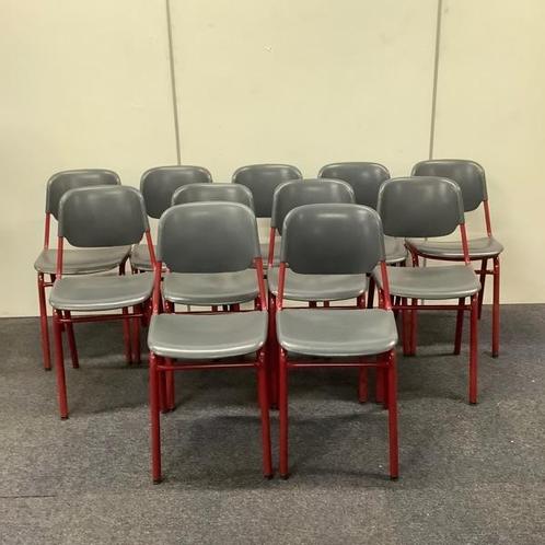 Tweedehands complete set 11 stuks schoolstoelen zith. 47 cm,, Huis en Inrichting, Stoelen, Vijf, Zes of meer stoelen, Gebruikt