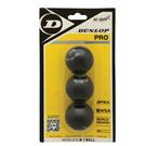 Dunlop Pro Blister Squashbal, 3 pack, zwart, dubbele stip, Sport en Fitness, Squash, Ophalen of Verzenden, Nieuw