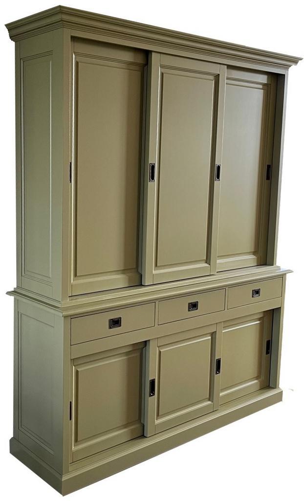 Buffetkast olijfgeel Putten 180cm dichte deuren, Huis en Inrichting, Kasten | Buffetkasten, Ophalen of Verzenden
