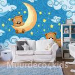 Teddyberen behang Maan en Sterren, Babykamer *Muurdeco4kids