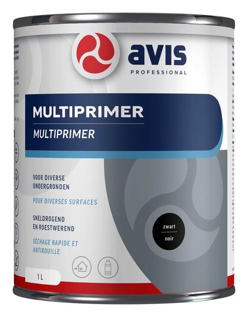 Avis multiprimer 1 liter, zwart, Doe-het-zelf en Verbouw, Verf, Beits en Lak, Nieuw, Verzenden