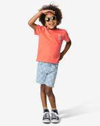 HEMA Kindershort regular fit blokken blauw, Verzenden, Nieuw