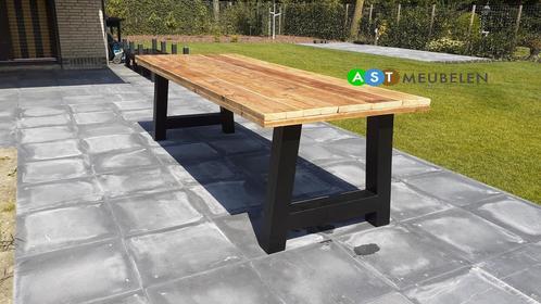 Steigerhout Industriele tafel tuintafel GRATIS Levering !, Tuin en Terras, Tuintafels, Nieuw, Overige materialen, Rechthoekig