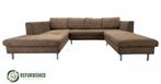 Refurbished 4-zits hoekbank bruin Topform met 6 mnd garantie, 250 tot 300 cm, Gebruikt, Hoekbank, Vierpersoons of meer
