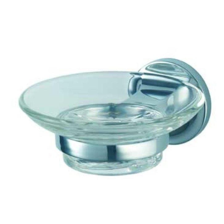 Haceka - Zeephouder met glazen inzet chroom Haceka Aspen, Huis en Inrichting, Badkamer | Badtextiel en Accessoires, Nieuw, Ophalen of Verzenden