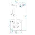 ProPlus Klephaak - Links - 145 mm - Metaal - Zilver - Voo..., Auto diversen, Aanhangwagen-onderdelen, Ophalen of Verzenden, Nieuw