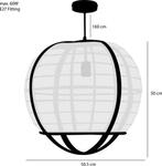 Tweedekans | Mica Decorations Pella Hanglamp - H50 x Ø51 cm, Huis en Inrichting, Lampen | Hanglampen, Ophalen of Verzenden, Gebruikt