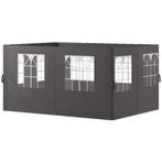 TRUUSK Zijwand 4-delige Set voor 3x4m Paviljoen - 8 Ramen -, Verzenden, Nieuw