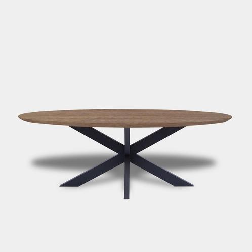 Tafel Ovaal Eikenhout  Matrix  160x90, Huis en Inrichting, Tafels | Eettafels