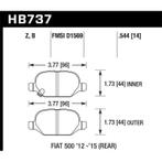 Hawk 12-15 Fiat 500 Abarth Rear HPS 5.0 Brake Pads -, Auto-onderdelen, Remmen en Aandrijving, Ophalen of Verzenden, Nieuw