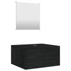 Badkamermeubelset - Zwart Hout - Tweedekansje - Klein Pri..., Huis en Inrichting, Badkamer | Badkamermeubels, Minder dan 50 cm