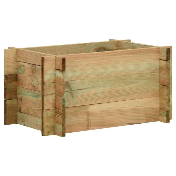 vidaXL Plantenbak 40 cm geïmpregneerd grenenhout, Tuin en Terras, Bloembakken en Plantenbakken, Minder dan 60 cm, Nieuw, Hout