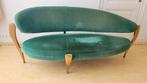 Bank - sofa - Brons, Fluweel - fluweel met bronzen poten