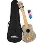 Cascha HH 2315E Bamboo Graphite E/A sopraan ukelele set, Verzenden, Nieuw