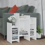 vidaXL Bijzetkast 60x26x60 cm bewerkt hout wit, Verzenden, Nieuw, 50 tot 100 cm, Minder dan 100 cm
