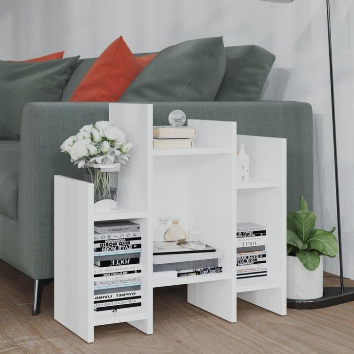 vidaXL Bijzetkast 60x26x60 cm bewerkt hout wit, Huis en Inrichting, Kasten | Buffetkasten, 25 tot 50 cm, Nieuw, Overige houtsoorten