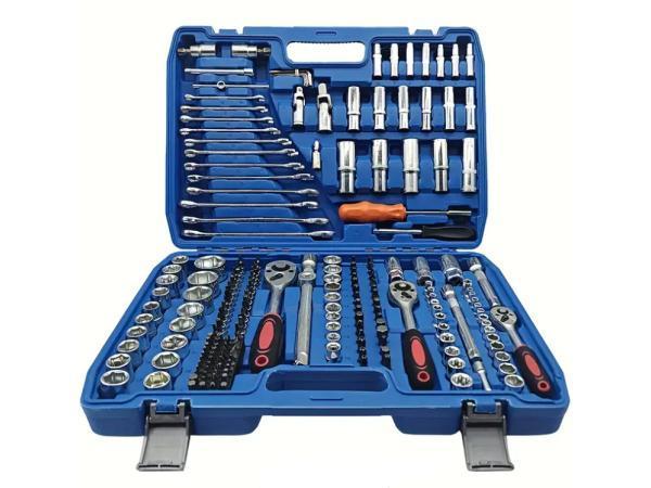 Veiling - Gereedschapskoffer – 216-delige Dopsleutel- en B, Doe-het-zelf en Verbouw, Gereedschapskisten, Nieuw