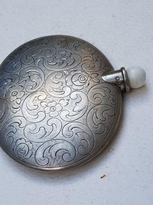 Parfumfles - Verzilverd - Parfumfles, Antiek en Kunst, Curiosa en Brocante