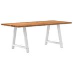 vidaXL Eettafel rechthoekig 200x90x74 cm massief eikenhout, Huis en Inrichting, Tafels | Eettafels, Verzenden, Nieuw