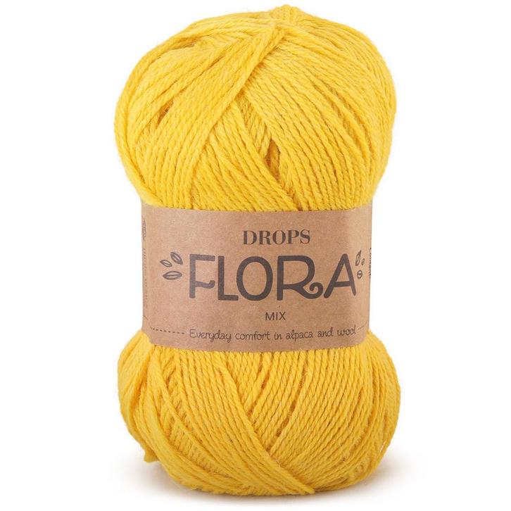 DROPS Flora Mix - 17 geel - Wol Garen, Hobby en Vrije tijd, Breien en Haken, Ophalen of Verzenden