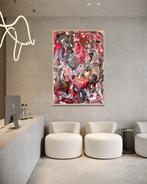 Timo Wedell - Roter Mond Abstract - XXL, Antiek en Kunst