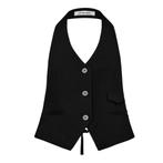 -50% CoCouture  CoCouture Cc vola halter vest  maat S, Verzenden, Nieuw, Zwart